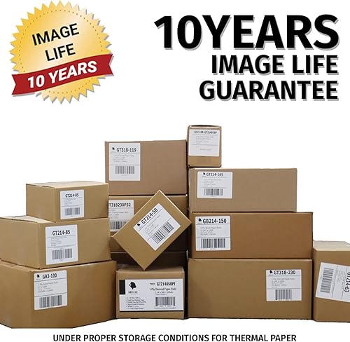 Miniatura 4 de Gorilla Supply - Rollos de papel térmico 2 14 pulgadas 16 pies 50 pies 63 pies 85 pies 150 pies y 230 pies