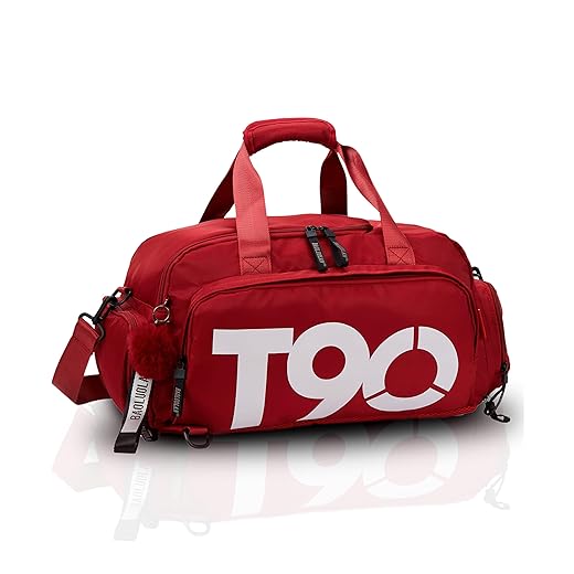 Bolsa Esportiva Impermeável 3 em 1 - Ideal para Academia Praia Viagem Esportes Trabalho | Feminino E Masculino Unissex (Vermelho)