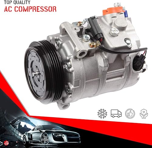 Miniatura 2 de CCIYU Compresor de aire acondicionado con embrague para BMW 545i  645Ci 4.4L 2004-2005 Compresor de aire acondicionado con 10363051, 1211250,
