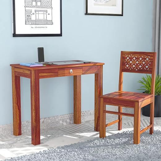 SH Furniture Solid Sheesham Wood Study Table for Study Room, Study Table for Students, Workstation Table, Computer Table, ...