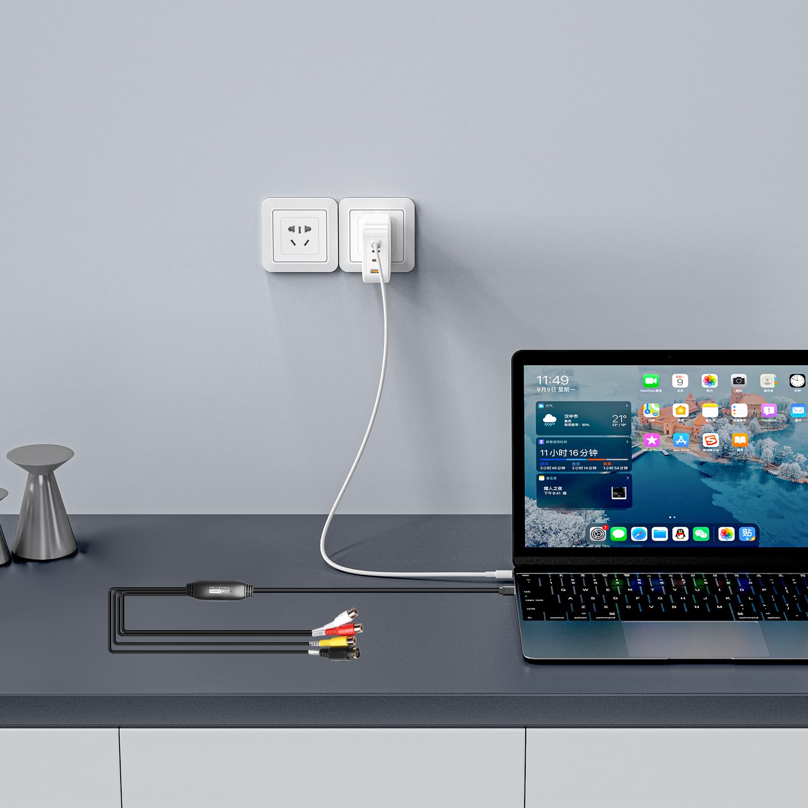 Tarjeta de grabación de vídeo USB 2.0, tarjeta de captura de vídeo de audio, tarjeta de captura de vídeo, convertidor de vídeo RCA a USB, grabador de vídeo para PC, TV, reproductor de cinta