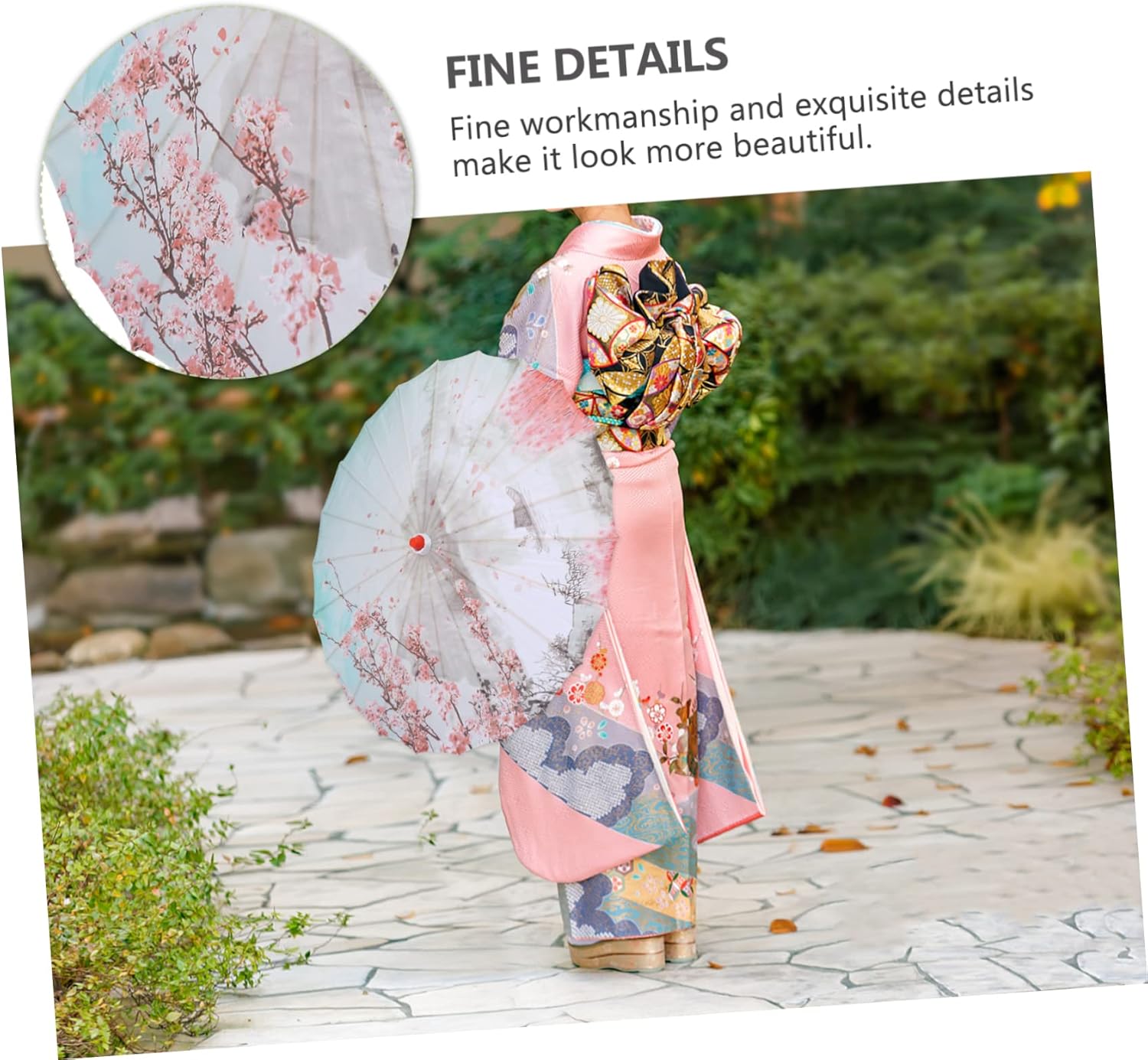 Didiseaon 1pc Chinese Style Oil Paper Umbrella for Stage Photography Unique Ancient Design Fine Workmanship for Weddings and Asian Theme Decor