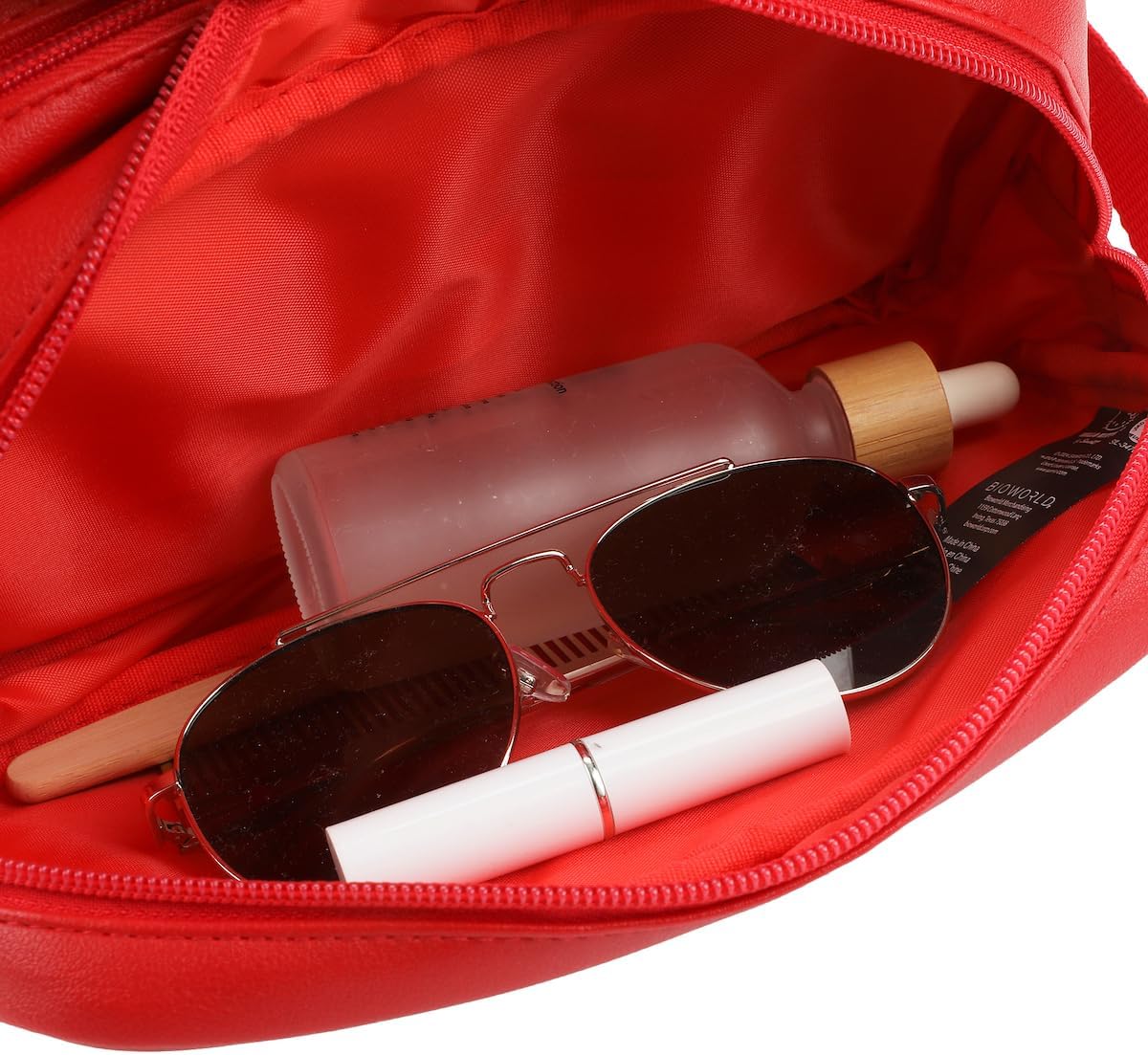 Bioworld Hello Kitty Character Face All-Over Print 9" Dual Compartment Toiletry Kit - Image 7