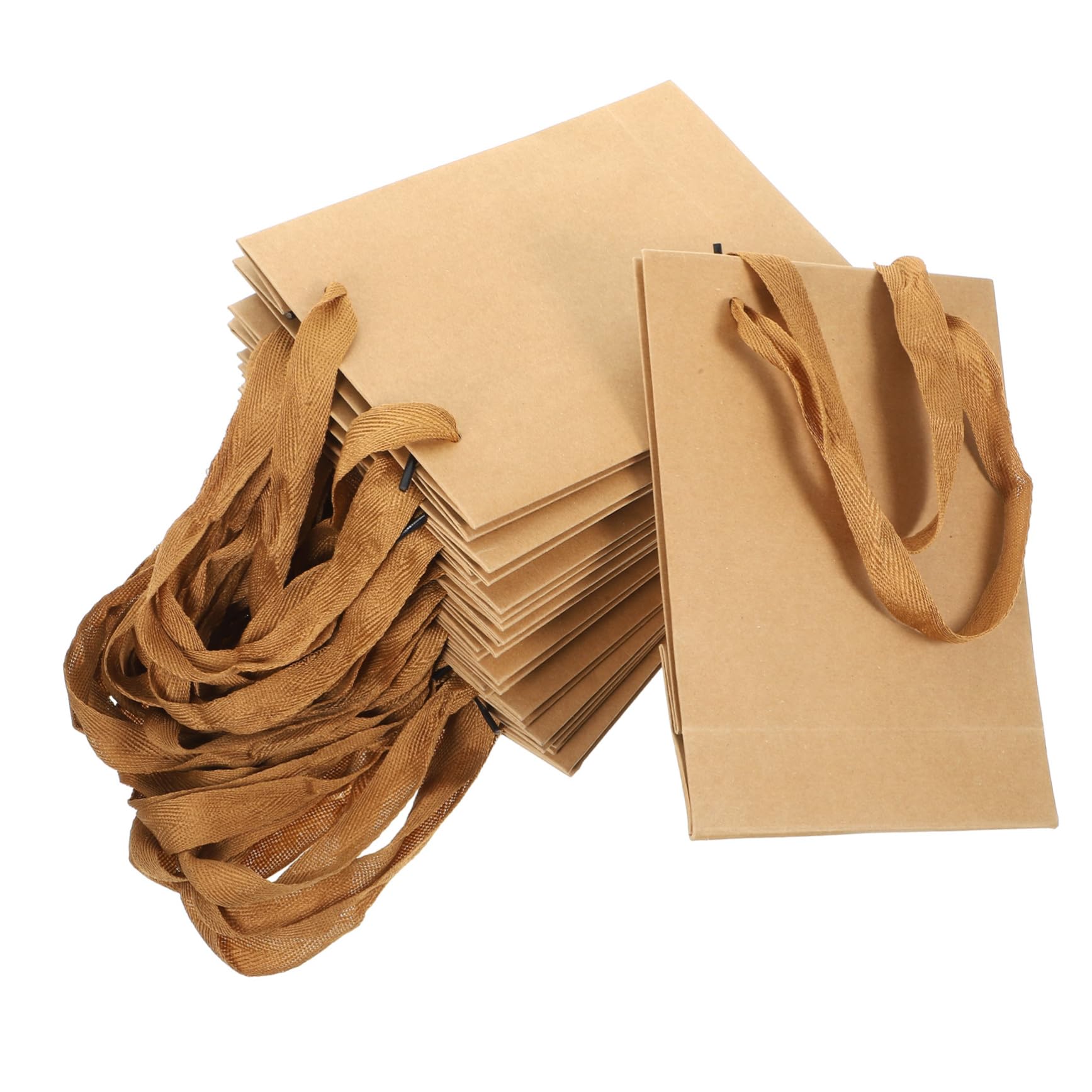Gatuida 25pezzi Borse Kraft Con Manici Sacchetti Per Regali Shopping e Asporto Sacchetti Versatili Resistente Per e Speciali