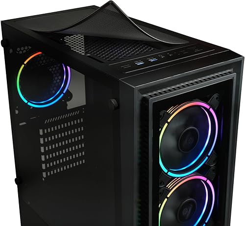 Enermax Starryfort SF30 ARGB Mid Tower Gaming PC case made of tempered glass, incl. 4x T.B. RGB A.D ARGB-12cm PWM fan- 2x USB3.0 1x USB2.0, ECA-SF30-M0BB-ARGB - 2