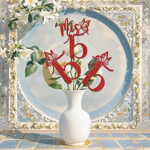 Miniatura 9 de Mis 15 palos de centro de mesa, decoraciones de feliz cumpleaños 15, Hello 15, Cheers to 15 años, suministros para fiesta de aniversario, 12 piezas