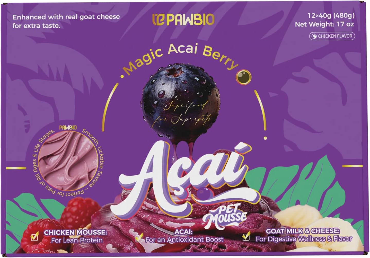 PawBioPet Acai Probiotic Mousse