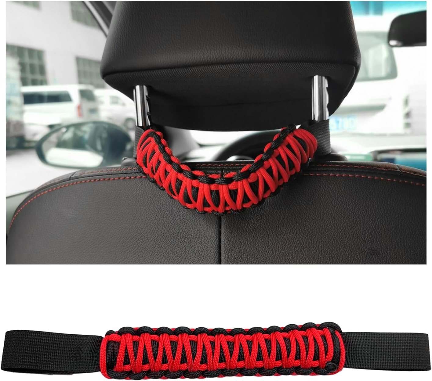Augeny Universal Passenger Grab Handles, Nylon Car Front Rear Seat Back Roll Bar Grip Handles, Auto Interior Accessories for SUVs Trucks Pickups Augeny Universal Passenger Grab Handles, Nylon Car Front Rear Seat Back Roll Bar Grip Handles, Auto Interior Accessories for SUVs Trucks Pickups