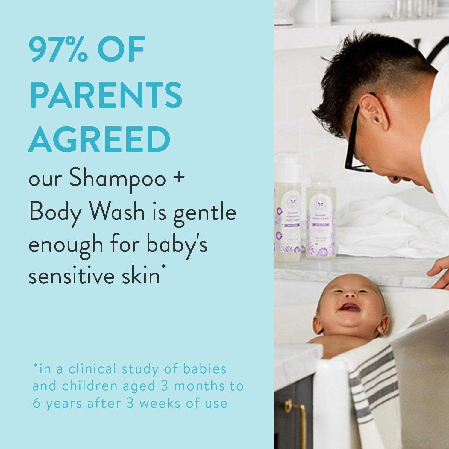 The Honest Company Gently Nourishing Sweet Almond Shampoo + Body Wash, Tear Free Baby Shampoo + Body Wash, naturally Derived Ingredients, sulfate & Paraben Free Baby Wash, 18 Fl. Oz : Baby