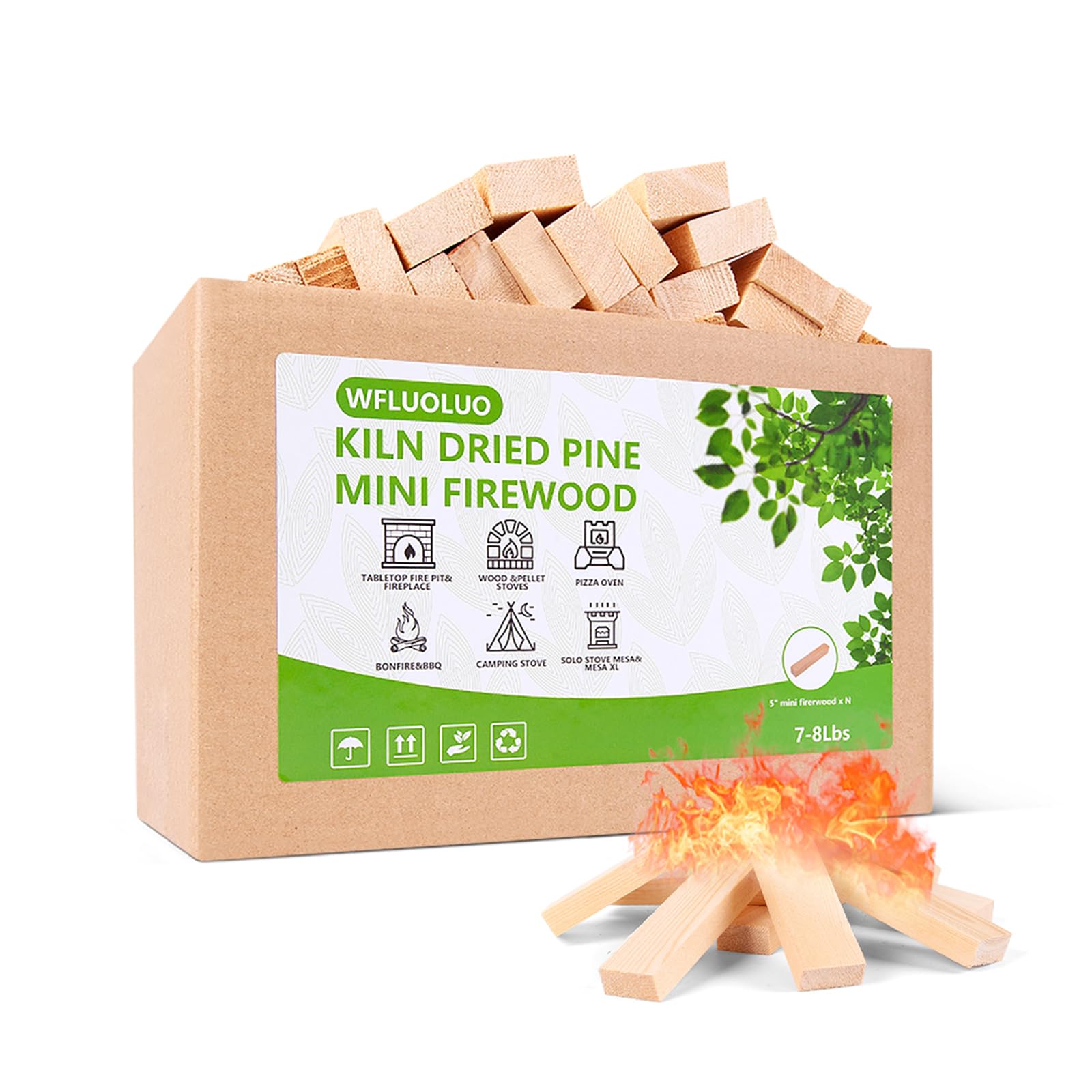 Mini Firewood 5'' Lengths Pine Kiln Dried Firewood Great Solo Stove Accessories Tool Prefect for Solo Stove Mesa and Mesa XL,Tabletop Fire Pit,Wood Stove Accessories,Pizza Oven Wood-picture-43