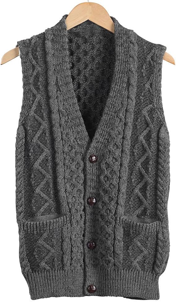 Cable knit waistcoat Clearance