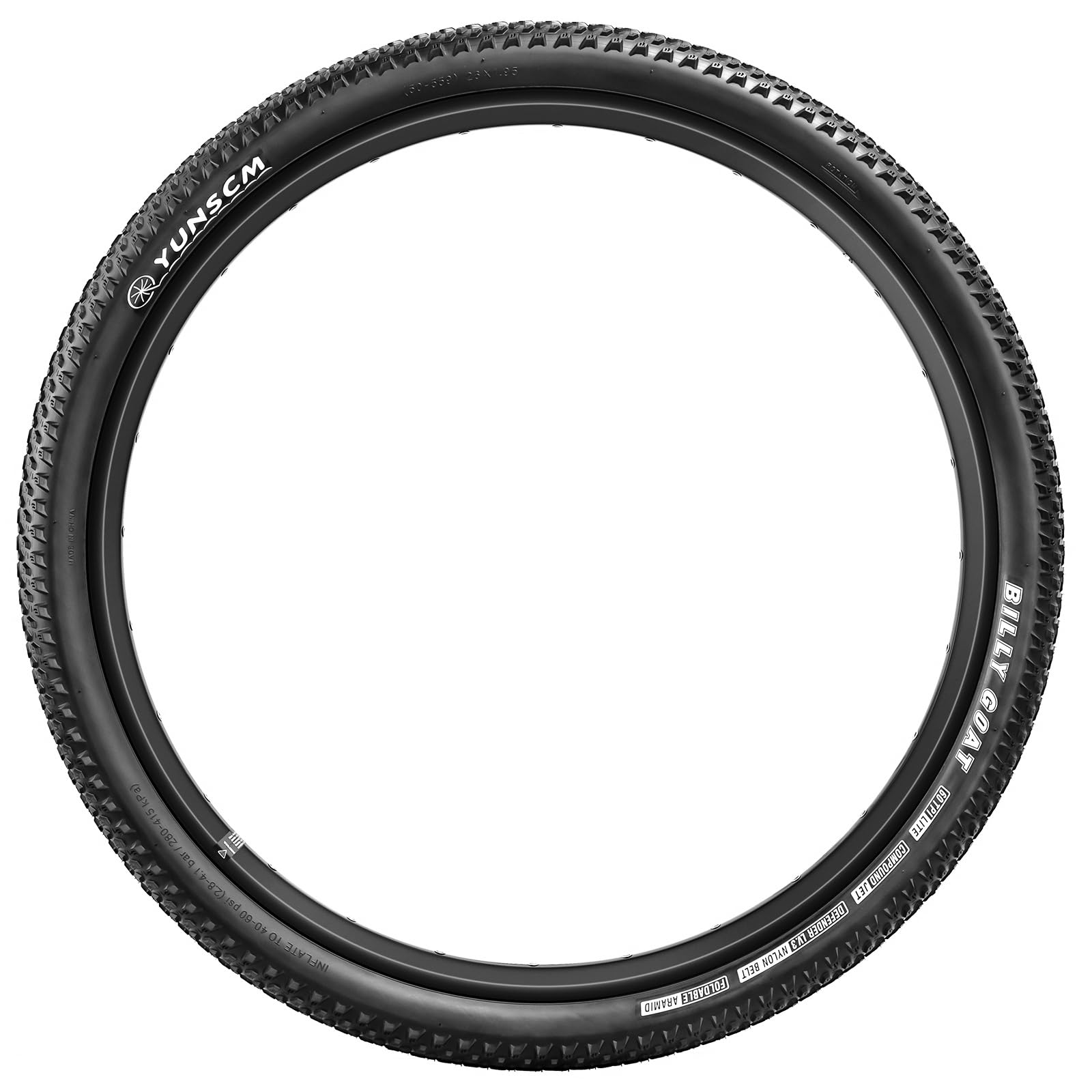 YUNSCM 26 Pulgada Lightweight Bicicleta Cubierta 26x1.95 (50-559) Nylon/Puncture-Resistant/Compatible with Montaña Bicicleta Cubierta 26x1.95 26x2.0-2 PCS (Y-568)