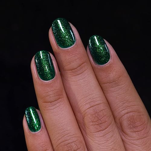 Miniatura 6 de ILNP Good Fortune - Esmalte de uñas verde esmeralda radiante con brillo