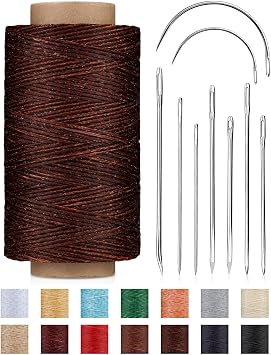 218 Yards Waxed Leather Thread, Upholstery Thread Heavy Duty, Sewing Kit