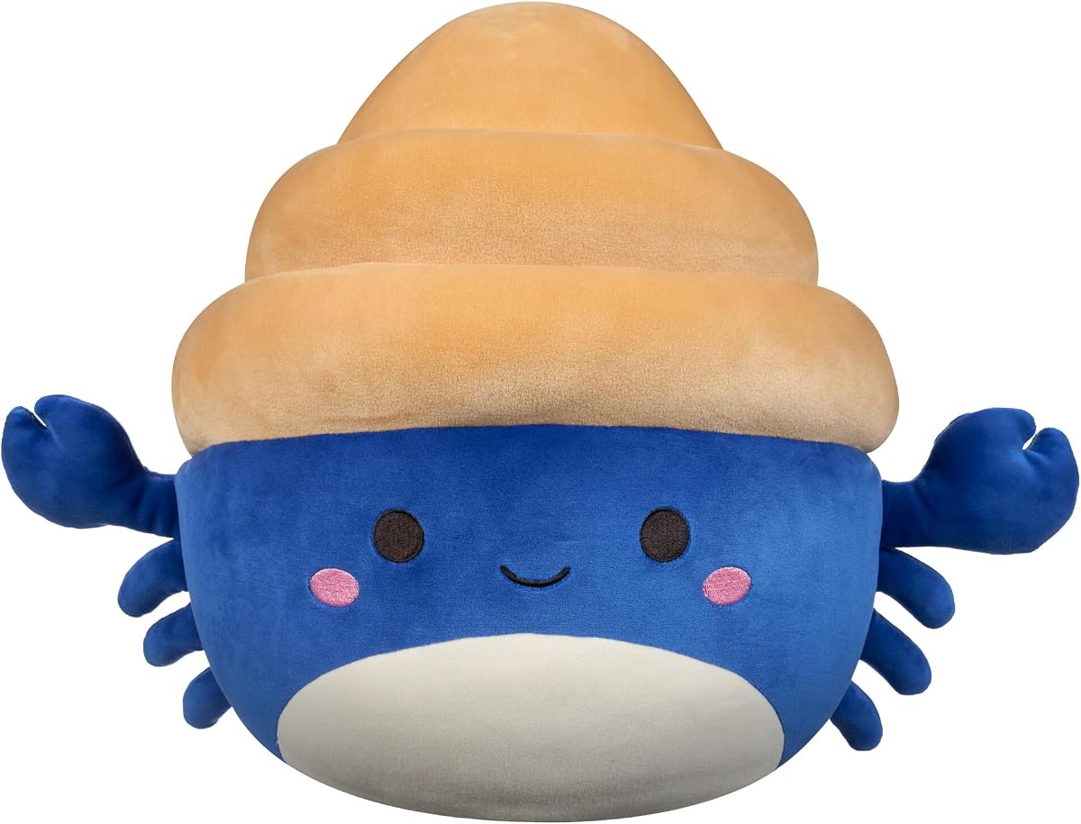 Squishmallows Original Lenore Cangrejo ermitaño azul marino y tostado de 12 pulgadas - Peluche oficial de Jazwares (tamaño mediano)