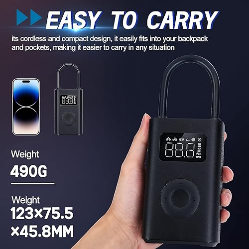 Miniatura 7 de Xiaomi Compresor de Aire Eléctrico Portátil, Inflador de Neumáticos de 150 PSI para Coche, Patinete, Neumáticos de Bicicleta y Bolas - Inalámbrico
