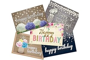 Stonehouse Collection | Birthday Postcards – Rustic Variety Bulk Pack (50 Pcs)