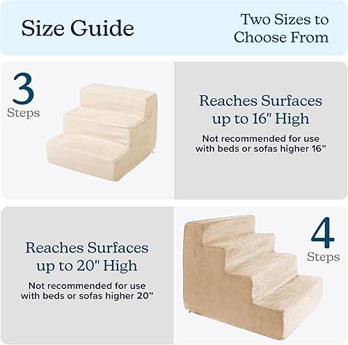 Miniatura 2 de Petmaker - Escaleras de espuma de alta densidad para mascotas, funda extraíble de microfibras y parte inferior antideslizante con zíper, lavable a