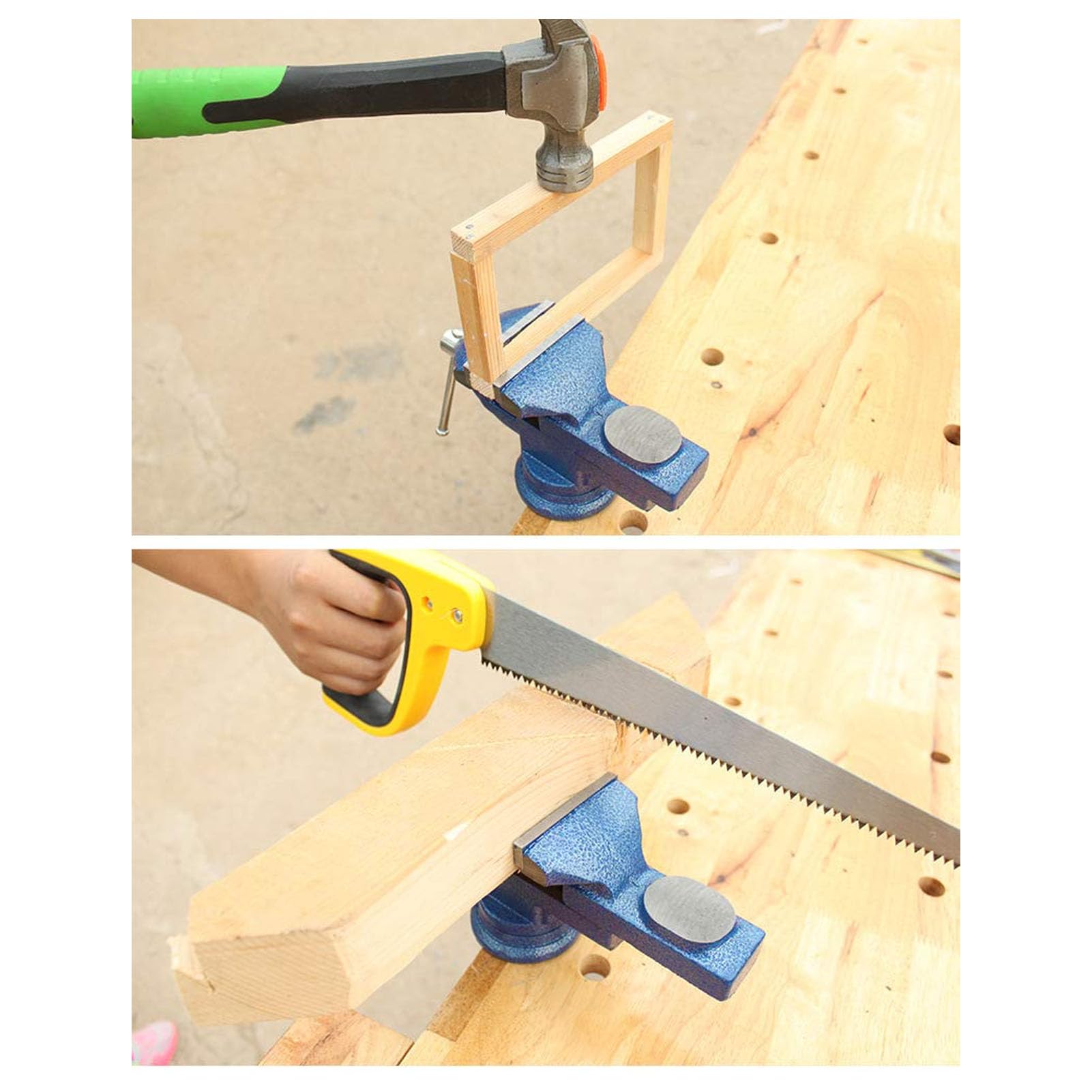 Mini Morsetto da Tavolo, Morsa da Banco Universale Piccola, Morsetto da Banco Portatile da 2 3 4 Pollici, Morsetto Multifunzionale a 360° su Morsa da Tavolo per Lavorazione del