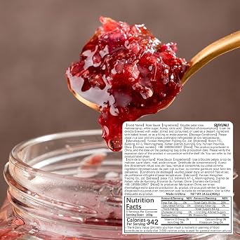 SIJIYUNLI-Rose Sauce 400g/14.1oz Bread Companion, Jam, Flower Sauce, Fresh Sweet Dipping