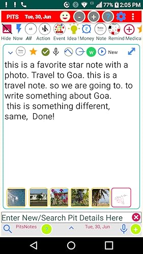 PitsApp Organizer - Audio Visual Text Notes, Money Manager, Todo List, Reminder.