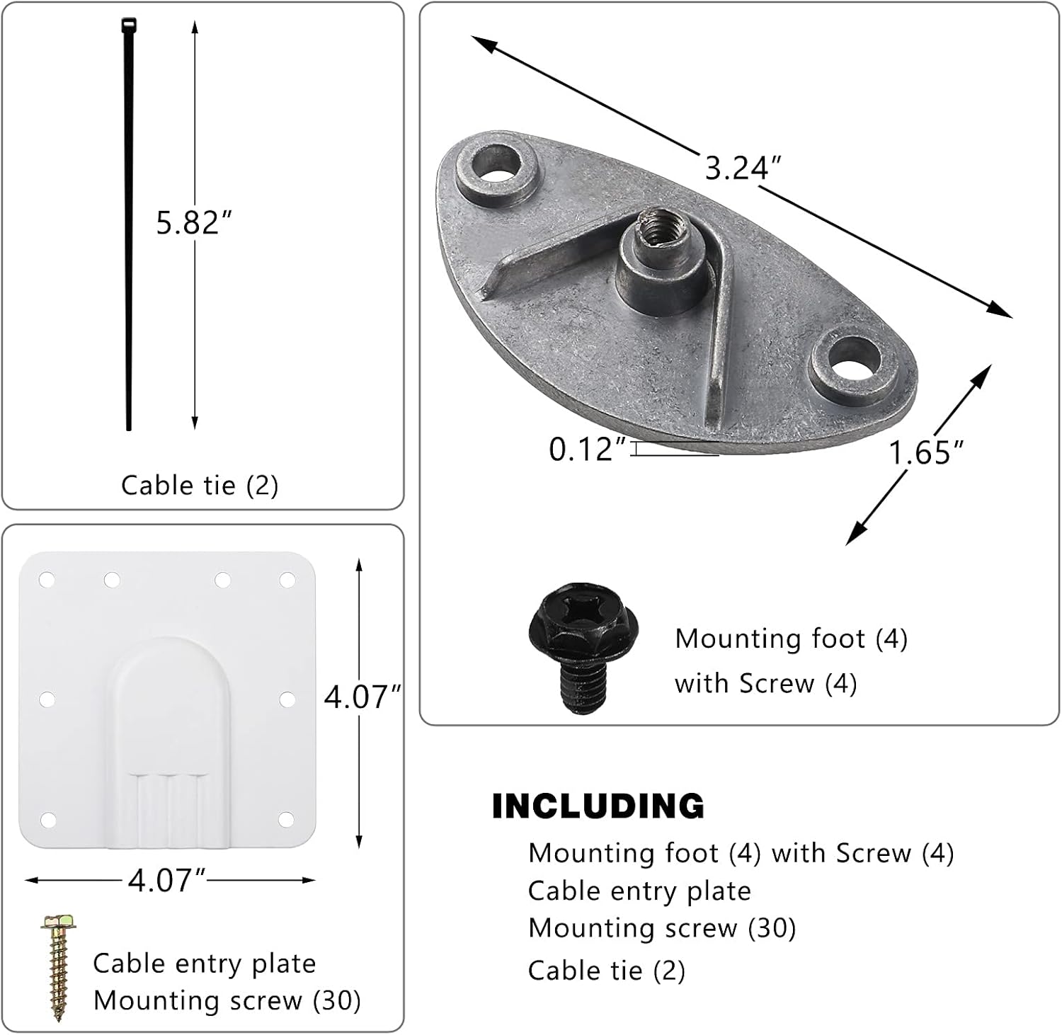 Roof Mount Kit RK-4000, Compatible with Wine Gard Carry Out G3, Dish Play Maker (PL-7000), and Dish Play Maker Dual (PL-8000)