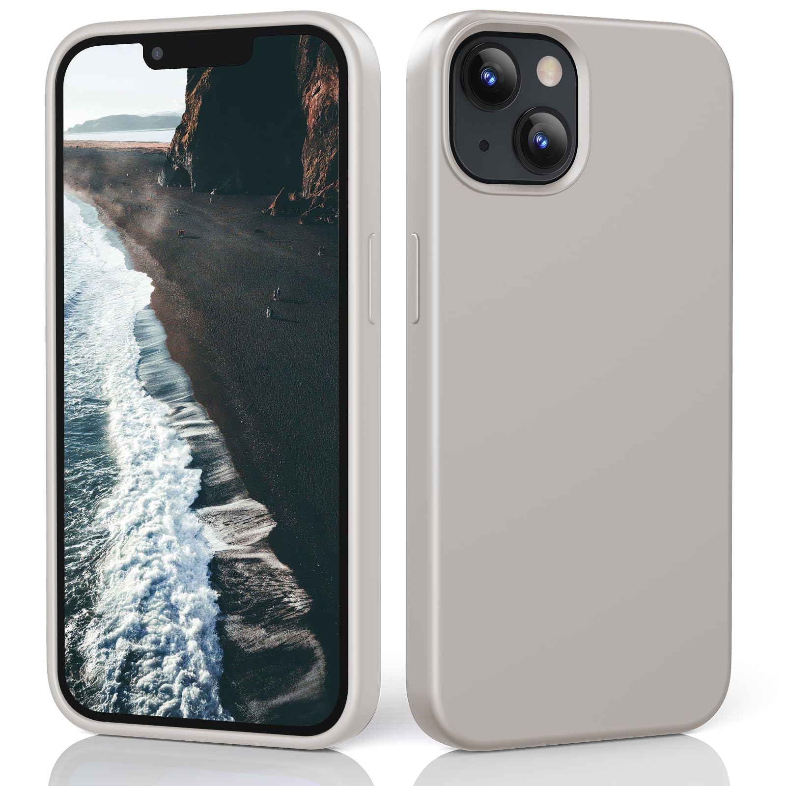 TIIXXE Silicone Case Compatible with iPhone 13 case Soft Ultra Slim Protective Shockproof Liquid Silicone Phone Case,Anti-Scratch Microfiber Lining