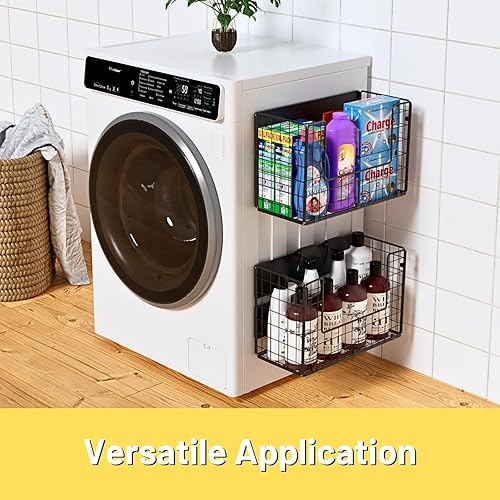 Miniatura 4 de Juego de 2 estantes magnéticos para refrigerador, contenedores de almacenamiento de patatas y cebollas, organizadores y almacenamiento de despensa,