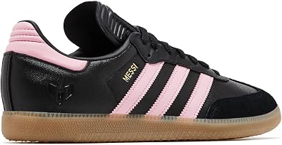 adidas Originals Lionel Messi x Samba Men's Shoes, Core Black/Gold Metallic/Gum, Size 9