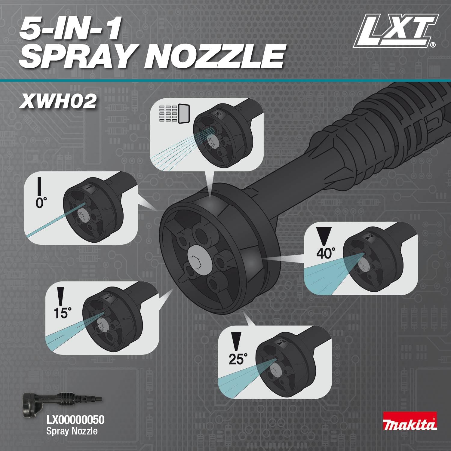 Makita XWH02Z 18V LXT® Cordless 320 PSI 0.7 GPM Power Cleaner, Tool Only