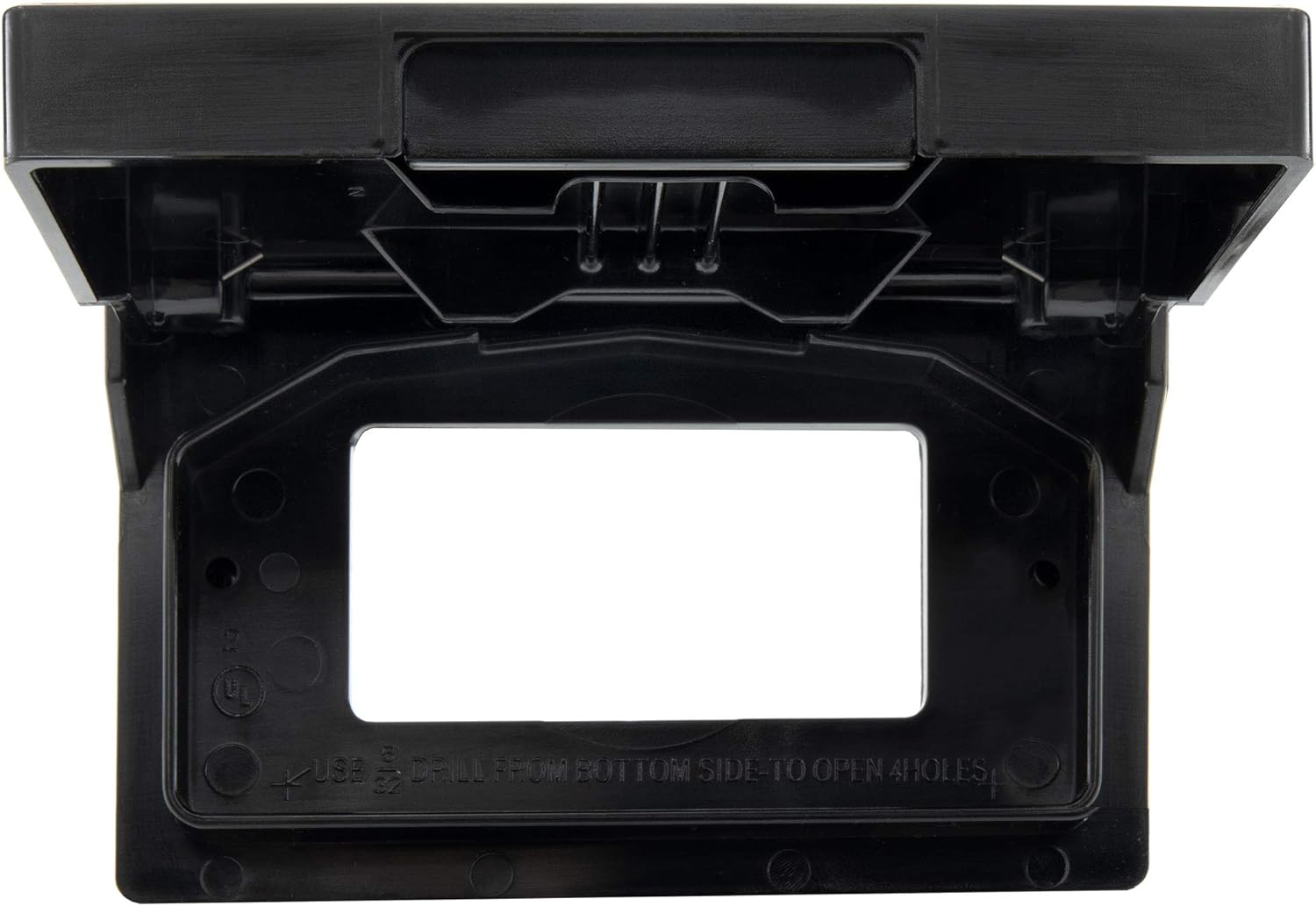 RecPro RV Exterior Power Outlet Cover Plate | For GFI/GFCI Receptacles | Weatherproof Seal (Black)