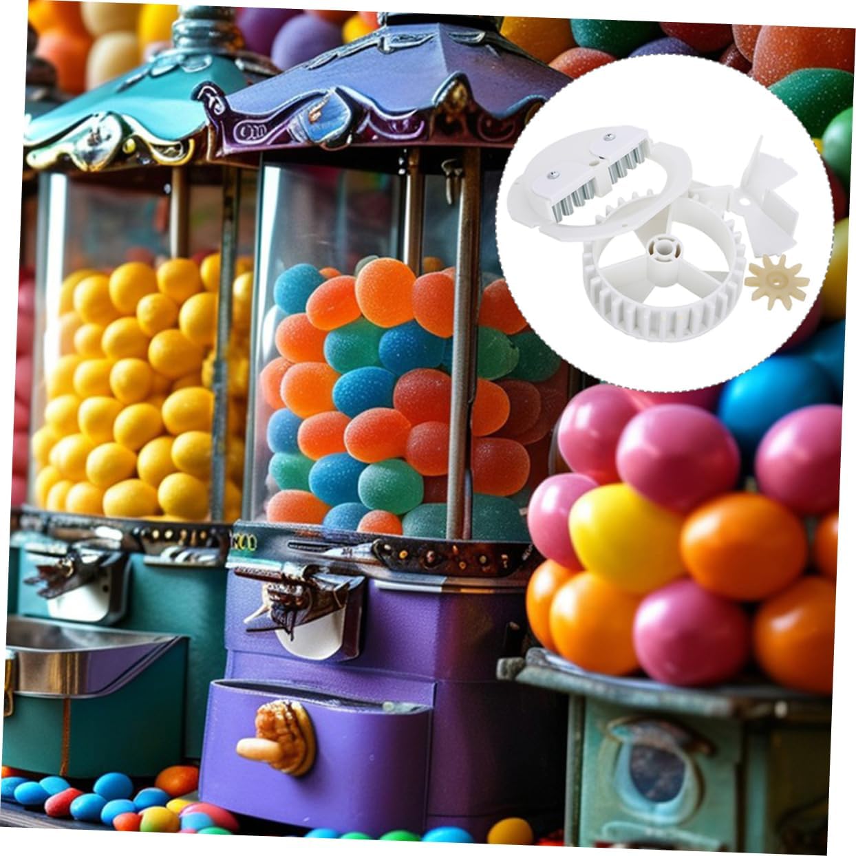 Toyvian Candy Dispenser Wheel: Gumball Machine Accessory Replacement for Vending Machines - Precision Design for Reliable Performance