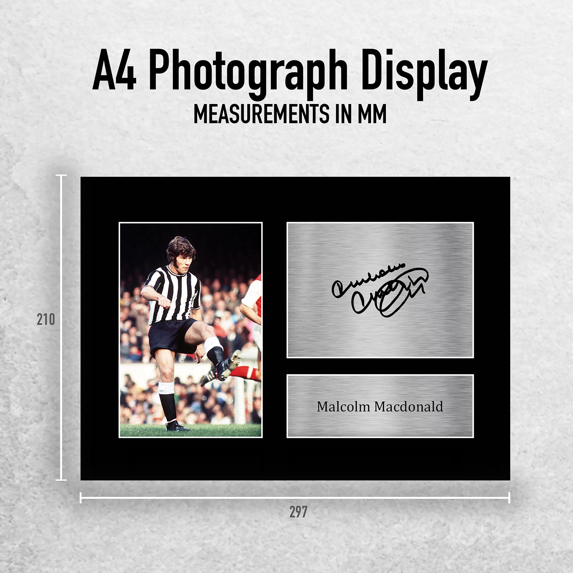 HWC Trading A4 Malcolm Macdonald Magpies Gifts Printed Signed Autograph Picture for Football Fans and Supporters - Image 2