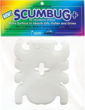 Scumbug+ Hot Tub Scum Absorber Oil Absorbing Sponges for Pools & Hot Tubs Extra Large Version Hot Tub Accessories for Adults Pool Scum Absorber & Cleaning Accessory