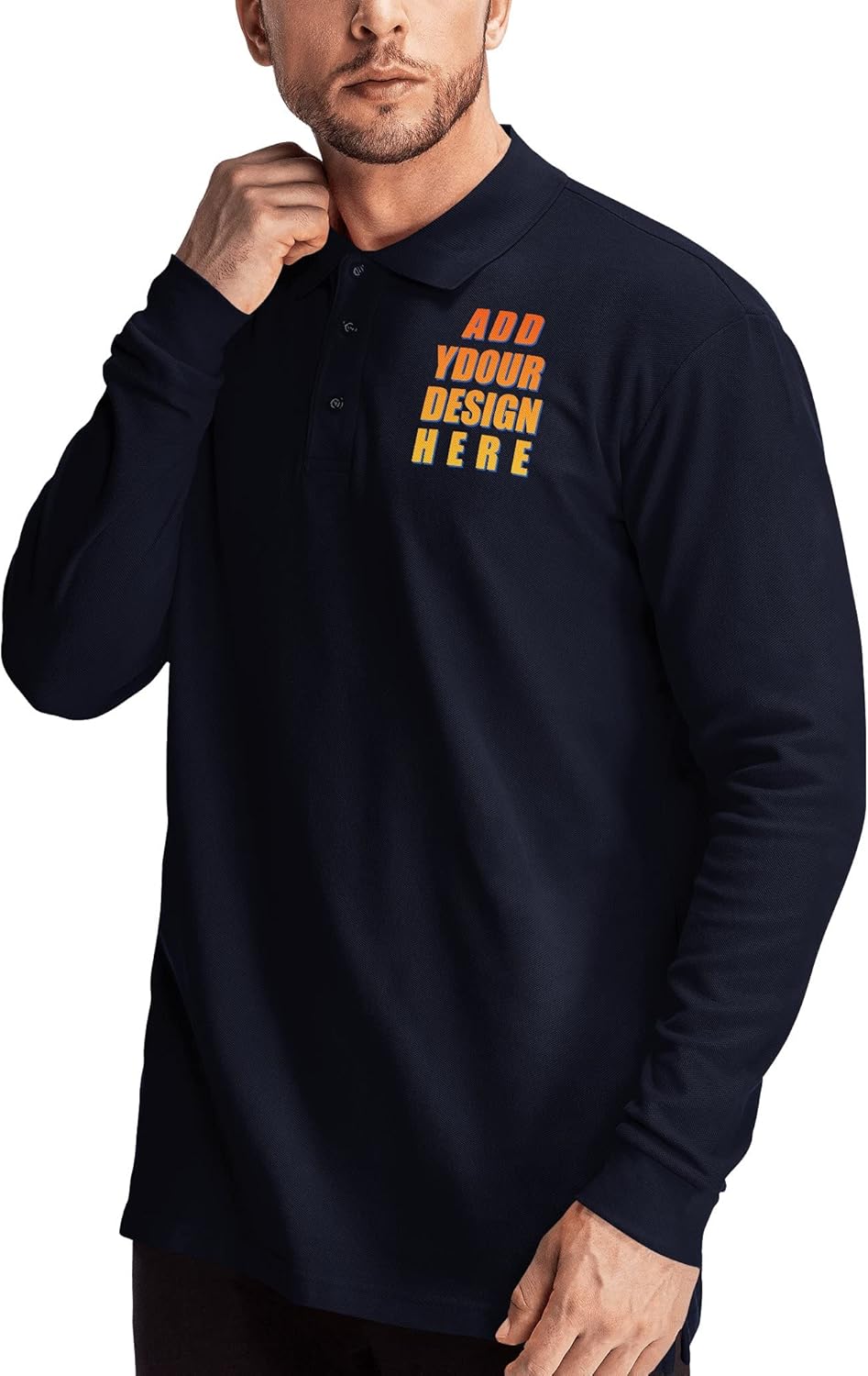 Miniatura 4 de Custom Polo Shirt for Men Customized Golf Shirts Design Your Own Personalized Tee Upf50+ Print Embroidered Text Photo Logo