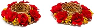 Set of 2 Decorative Diwali Diyas T Light Tealight Tea Light Votive Candle Holder Without Wax Diwali Lamp Lights Gifts & Decorations Festive Decor Deepawali Puja Festive Home Decor Accents