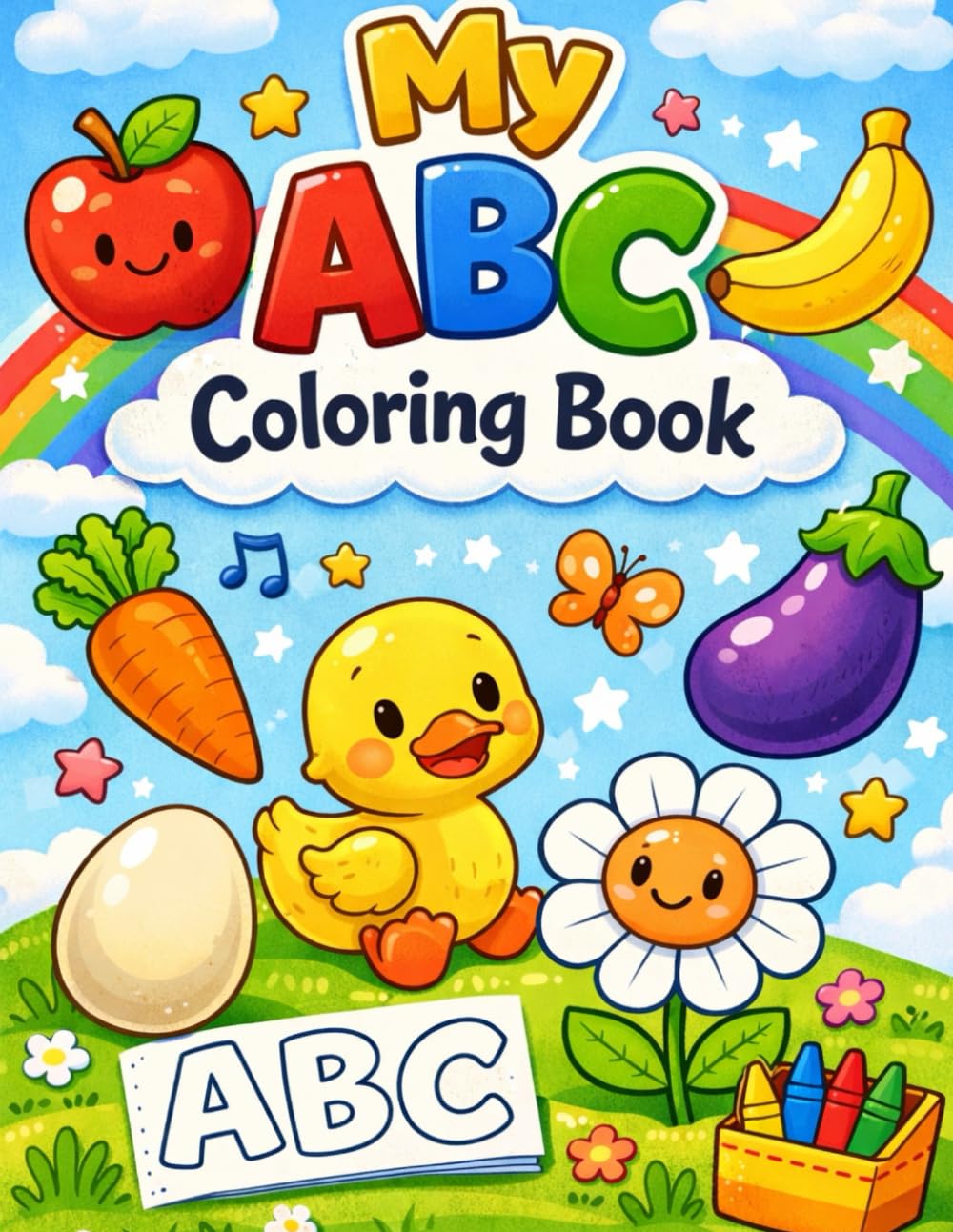 My ABC Coloring Book: A–Z Alphabet Coloring, Letter Tracing & Early Learning for Toddlers & Preschoolers