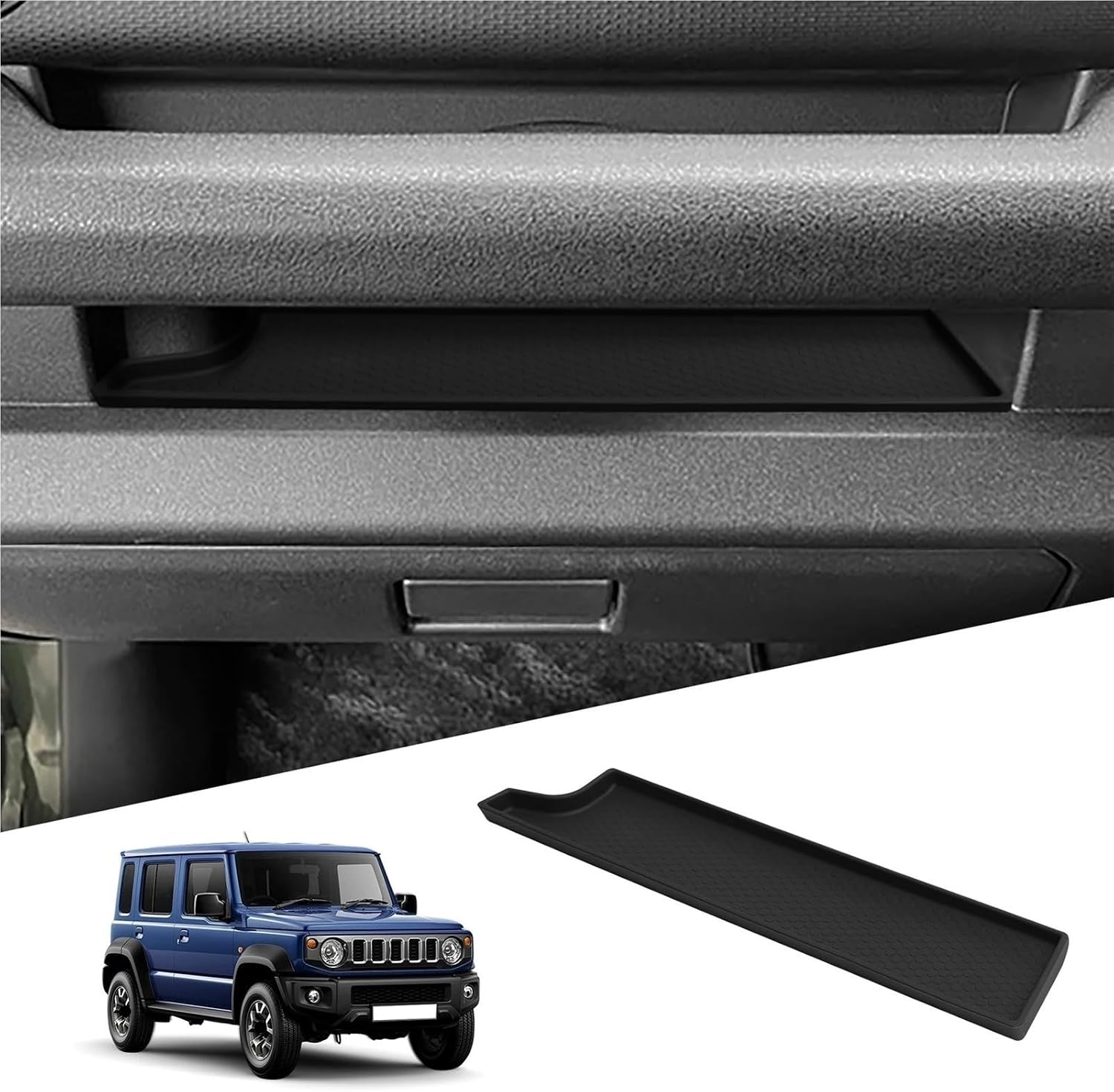 Right Drive for Suzuki Jimny 2024 2025 Silicone Co-Pilot Storage Mat Anti-Slip Protective Pad Car Interior Accessories Black