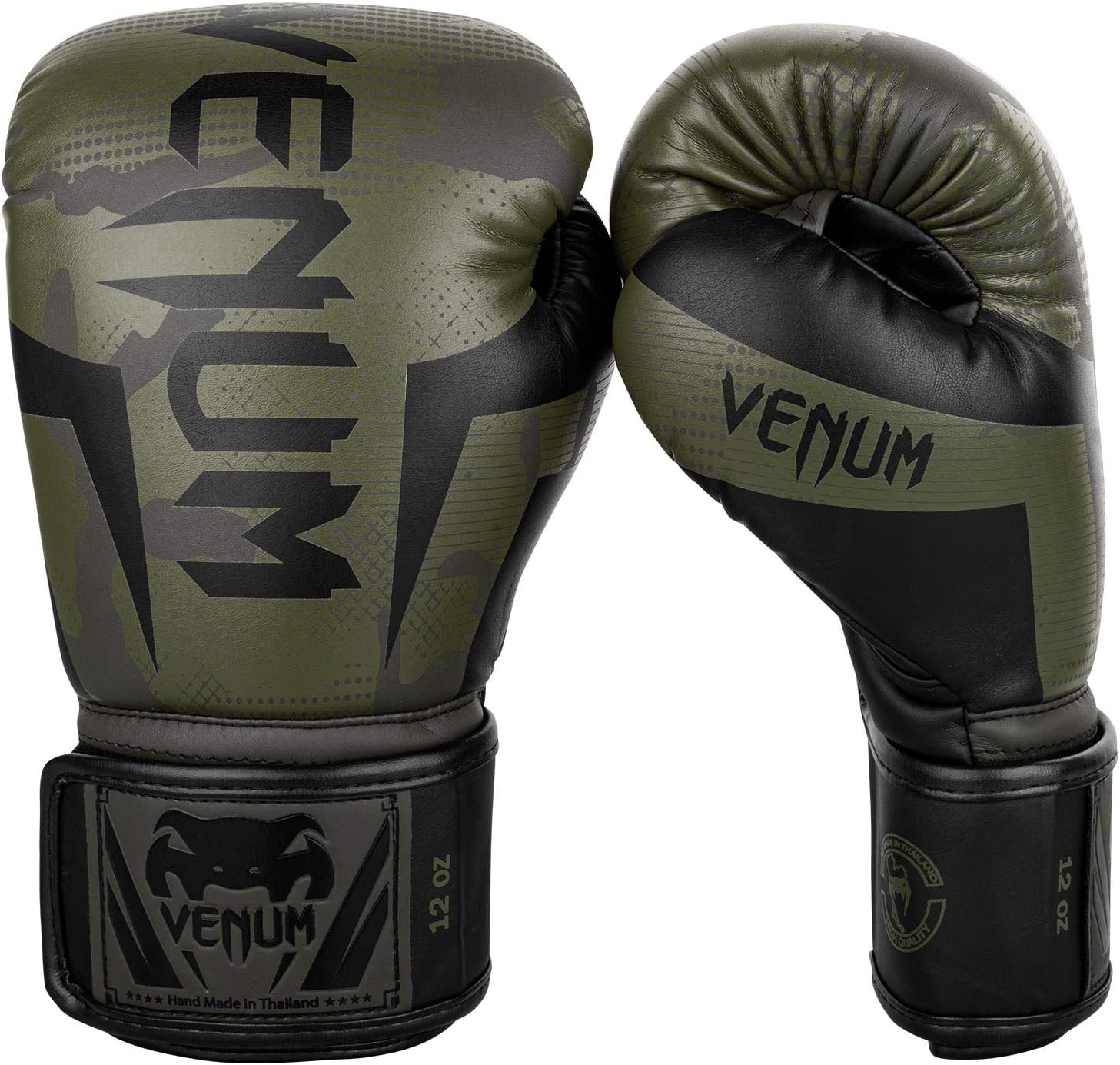 Venum Elite Boxing Gloves - Khaki camo