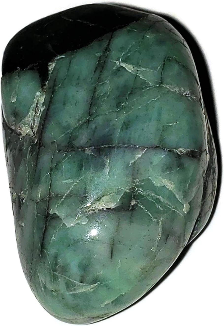 1pc Green Emerald Beryl Medium A-Grade Tumbled & Polished Natural Healing Crystal Gemstone Specimen from Brazil