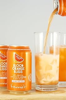 KauffmanTreats Frannie Sparkling Beverage- Zero Calories & Sugar, Aspertame Free: 24-Ct Case 12 Oz. Cans (Blood Orange Bliss)