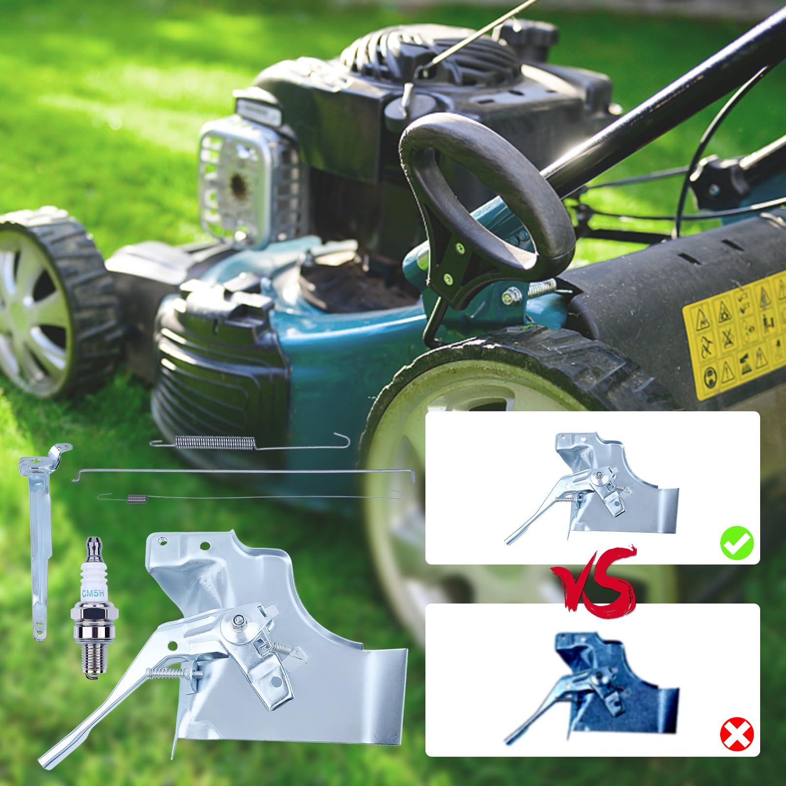 Adefol Palanca del Brazo de Control del Acelerador Vínculo del gobernador Resorte de Varilla Kit para Honda GX340 GX390 Chino 188F 190F 11HP 13HP Motor
