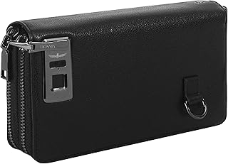 Geldbörse mit Fingerabdruck- & Sicherheits-Schloss – Unisex, Schultergurt, Echtleder, Wasserfest, USB-C Ladeanschluss