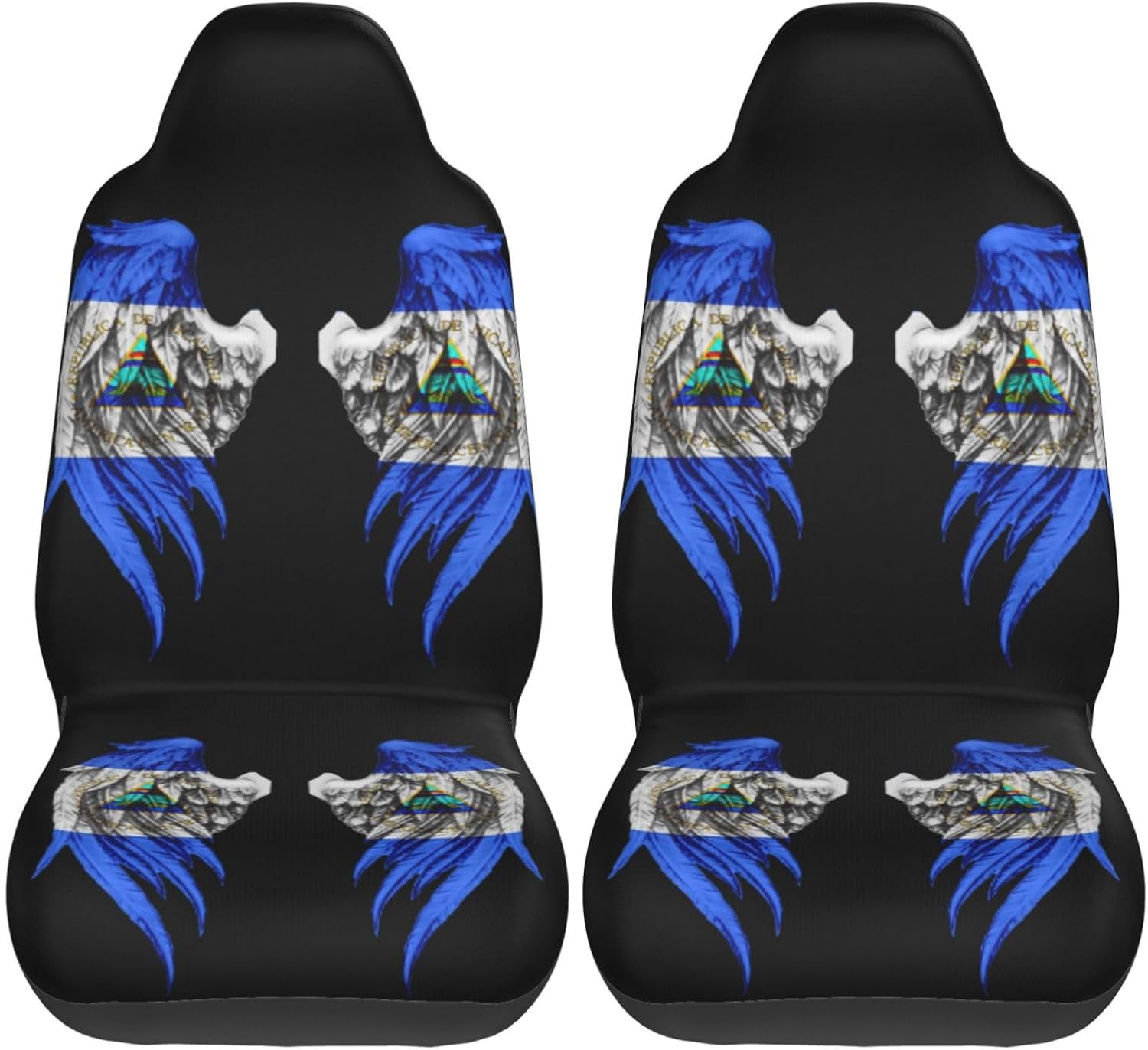 Wings Guyanese Guyana Flag Front Car Seat Cover for Men & Women 2 Pcs Automotive Seat Covers Automotive Vehicle Cover for Cars SUV Pick-Up Truck