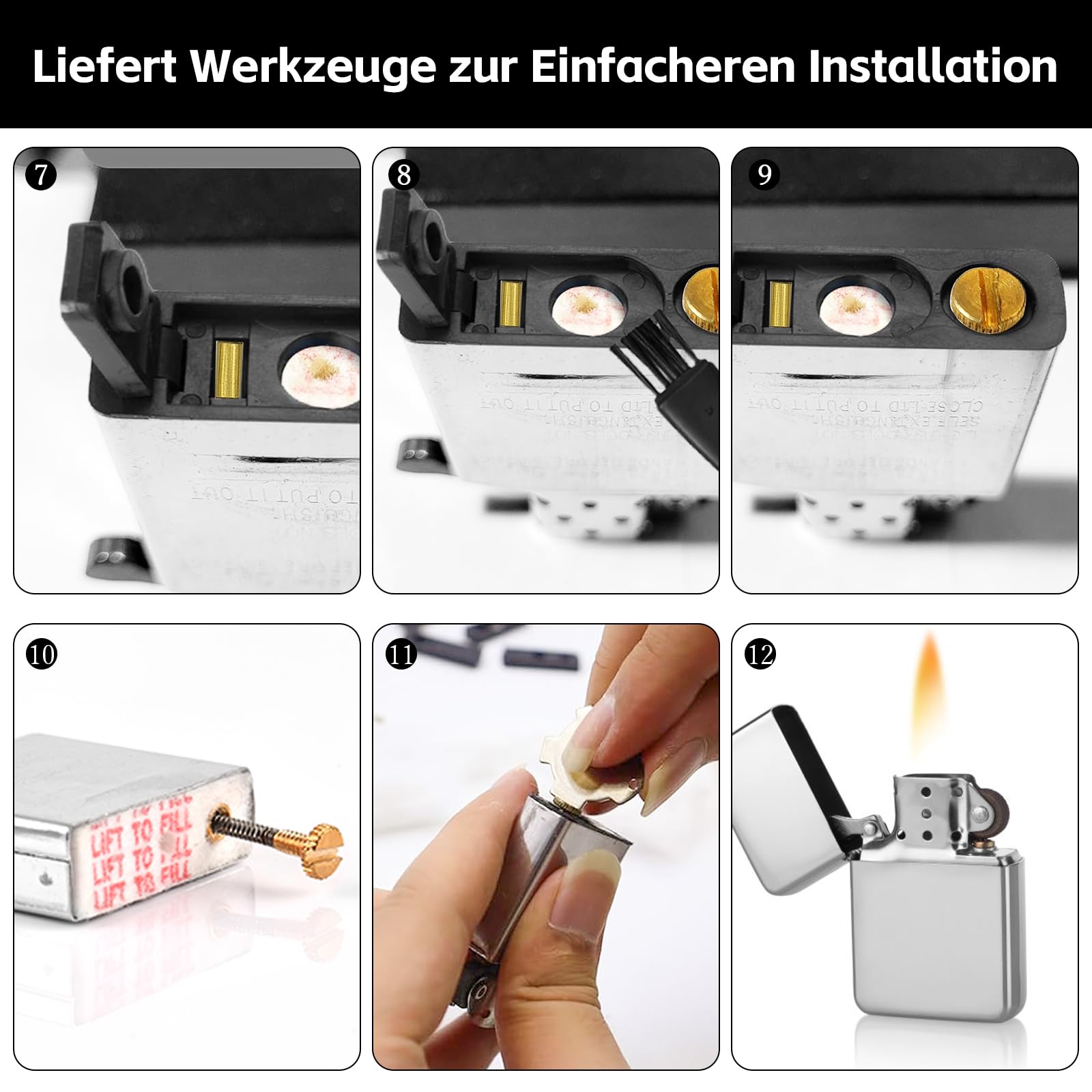 HavaCue Feuerzeug-Reparatur-Set · 150 Feuersteine, 50 Dochte, Watte · Universell Für Benzin-Feuerzeuge