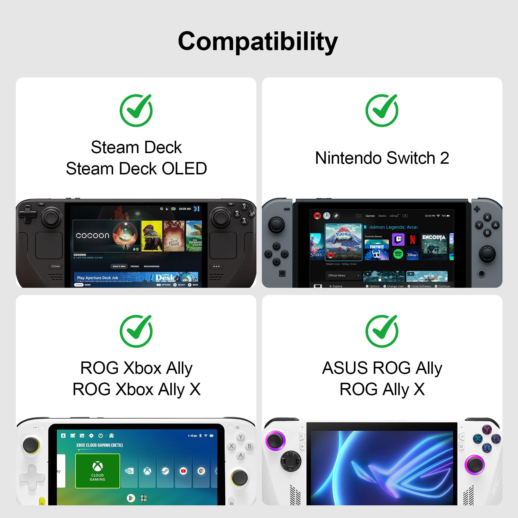 Lacdo Etui Transportowe dla Nintendo Switch 2 / Steam Deck OLED/ROG Xbox Ally X Przenośna torba do przechowywania, Ochronna Torba na Ramię Typu Crossbody, kompatybilny z Console & Accessories, Czarny