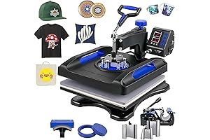 Pro Heat Press 15x15 Inch 8 in 1 Combo with (Tumbler &...