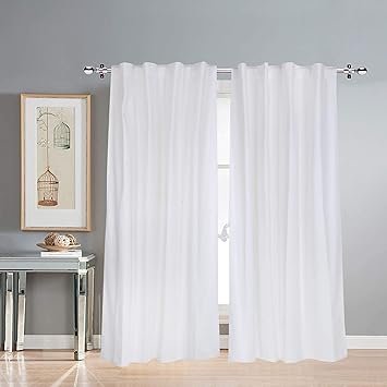white curtains