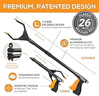 Vista 5 de EZPIK Herramienta superior de recogedor de basura de 26 pulgadas, herramienta de alcance plegable para personas mayores, herramienta de alcance