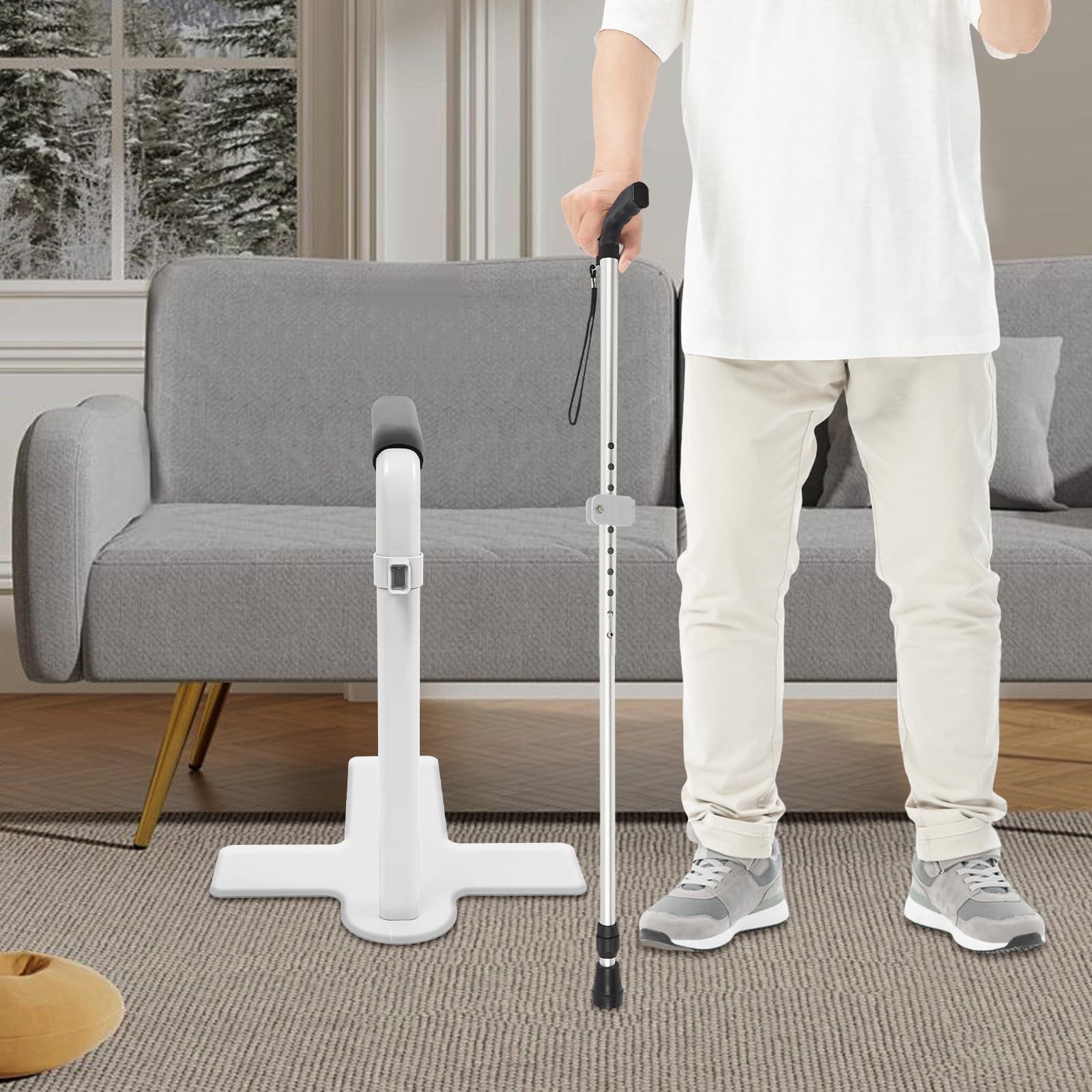 fvscgjmwp Stand up armrest Beside The Sofa, Bed Lifting Assistance, Standing Assistance, Chair Suitable for The Elderly to sit and Stand Sofa Lifting Assistance-White
